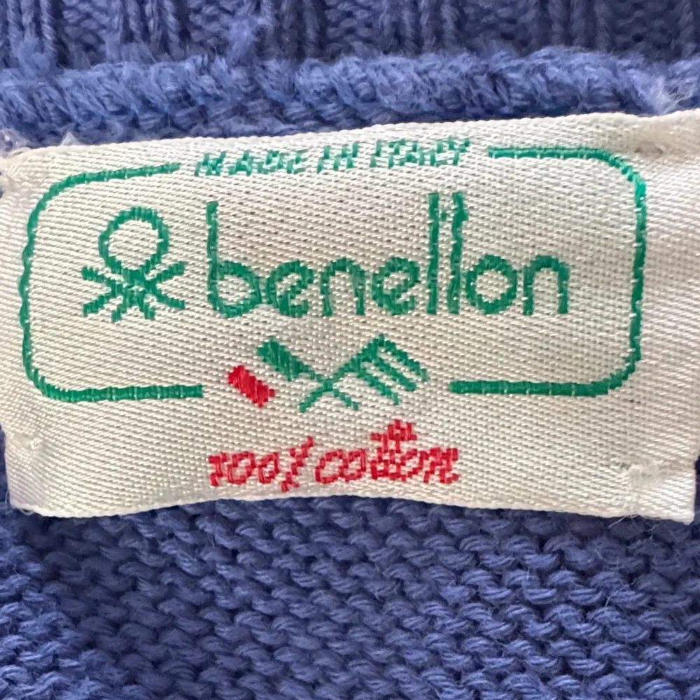 Vinaigrette 80’s United Colors Of Benetton Argyle V-Neck Sweater Vest - Picture 2 of 14
